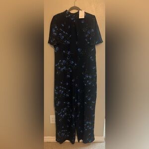 Sugar Lips Blue Floral Jumpsuit Size 1X